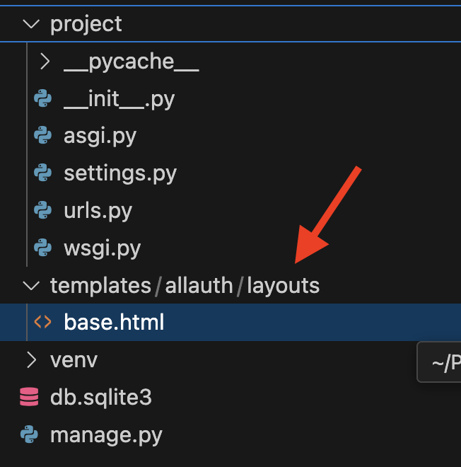 templates custom allauth
