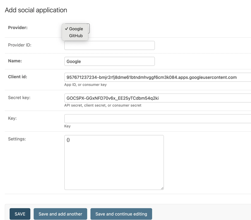 admin django pour google